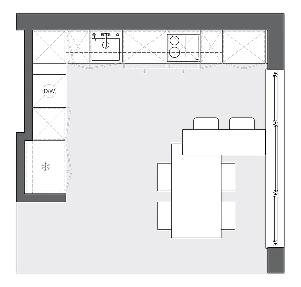 VIRTUVES PLĀNOJUMSKITCHEN LAYOUT