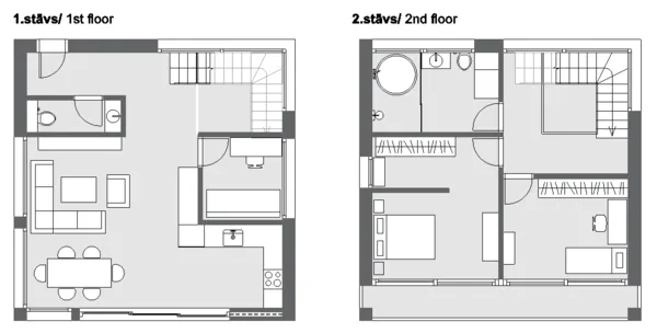 STĀVU PLĀNOJUMSFLOOR PLANS