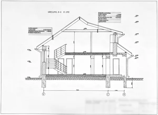 TEHNISKAIS ZĪMĒJUMS- GRIEZUMSTECHNICAL DRAWING- ELEVATION PLAN