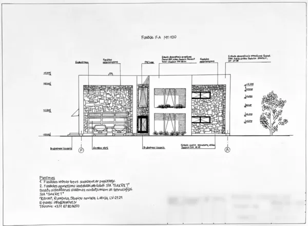 TEHNISKAIS ZĪMĒJUMS- FASĀDETECHNICAL DRAWING- FACADE